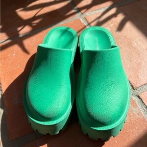 Jeffrey Campbell Green Platform Clogs